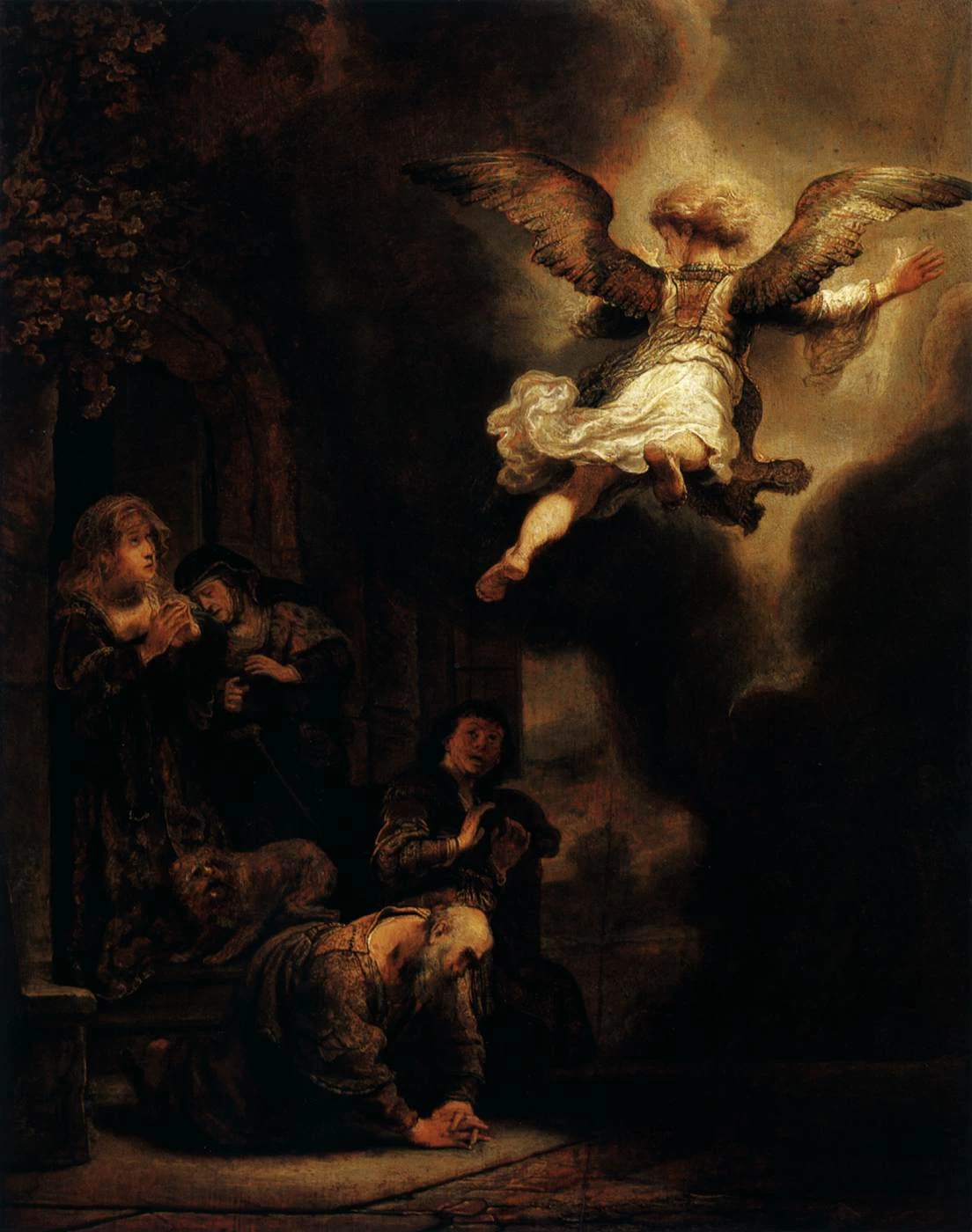 L'arcangelo lascia la famiglia di Tobias - Musée du Louvre, Paris